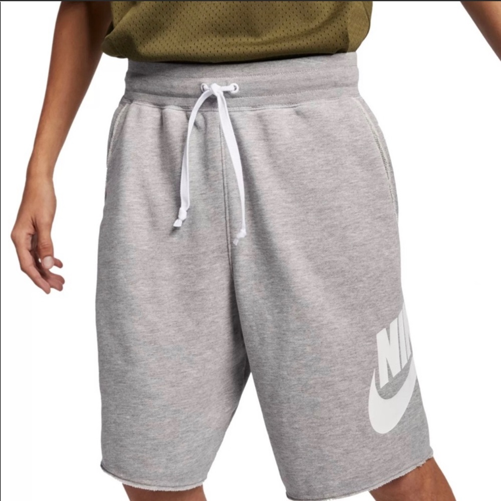 Men's Gray Grey Nike Sweat Gym Workout Shorts XXL